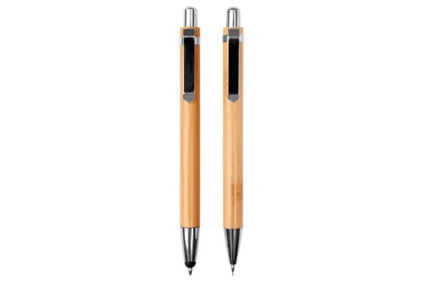 BP258 -  SET DE BOLIGRAFO Y LÁPIZ MECÁNICO DE BAMBÚ "NAGANO DUO" - Image 2